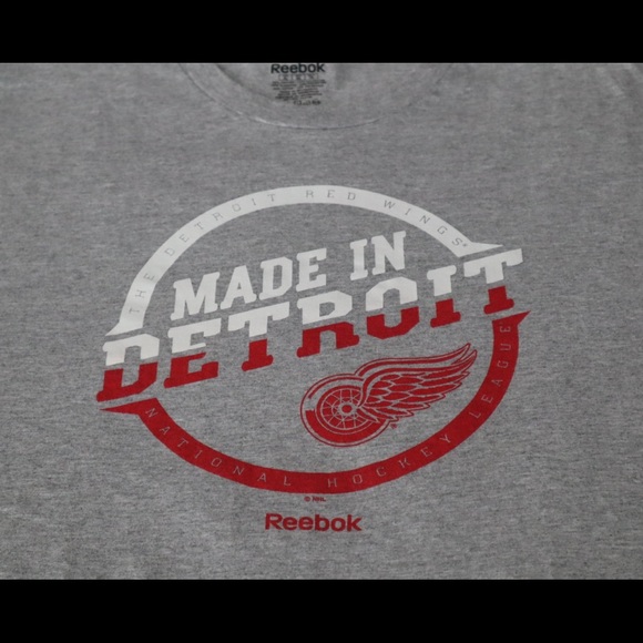Reebok Other - Mens XL Short Sleeve Detroit Red Wings Made In Detroit Shirt